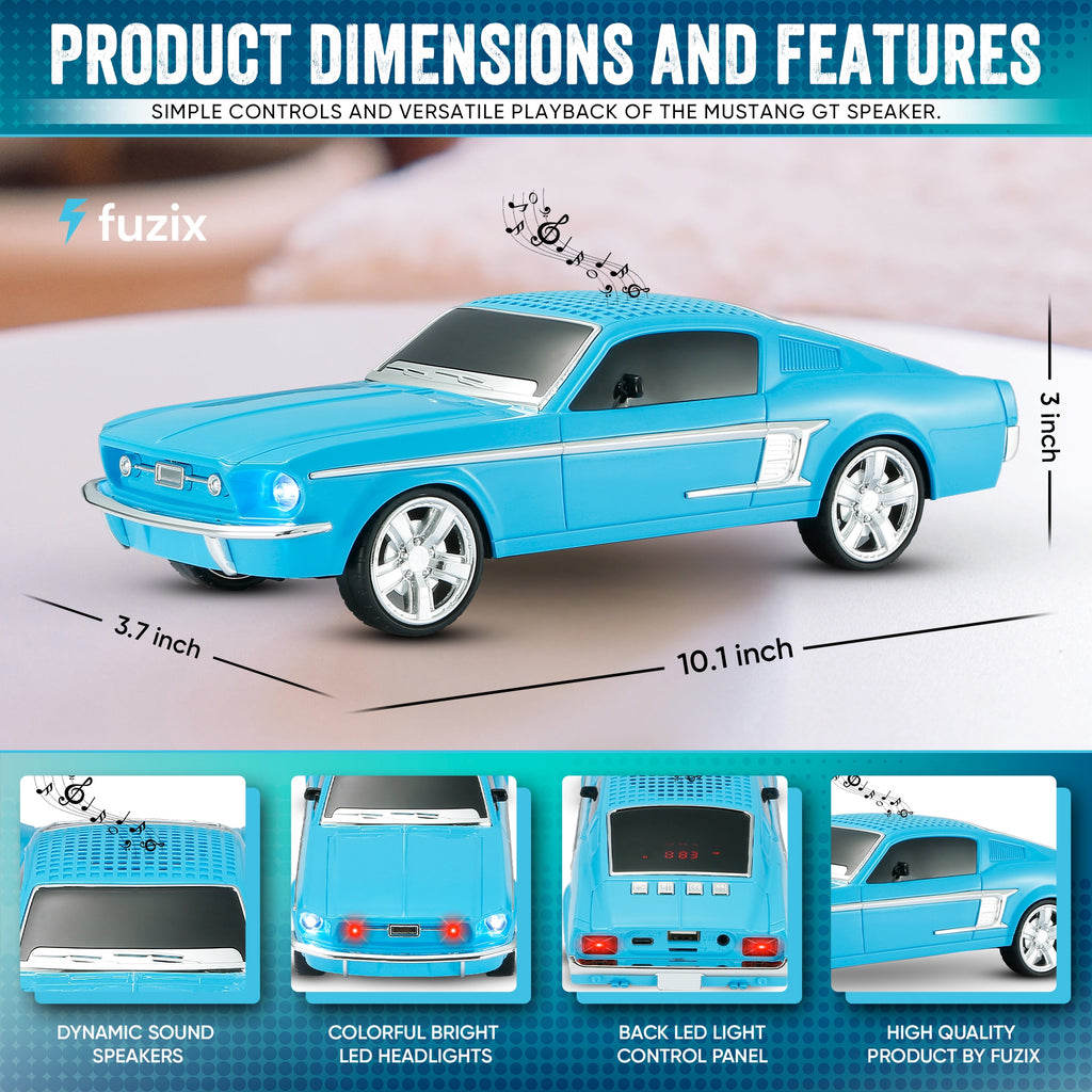 Fuzix WS-1967 Car Bluetooth Speaker – Retro Replica Design with LED Lights, Wireless Stereo Sound, FM Radio, USB/TF/AUX Input, Multiple Playback Modes, Rechargeable Battery, Clear High-Quality Audio, Perfect for Home, Travel, Parties & Festival Gifts