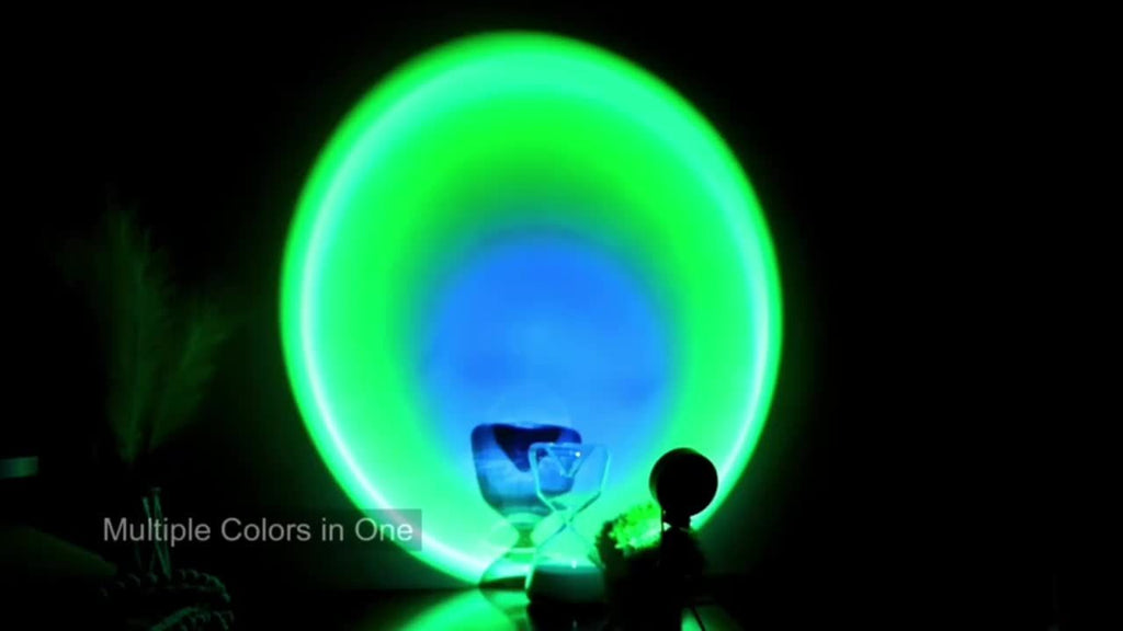 1pc USB Light Compatible with Laptop, USB Interface Electronic Lamp, Computer Accessories, USB Gadgets, RGB Sunset Lamp Projection with Stand And Remote Control, Color Changing Sunset Lighting