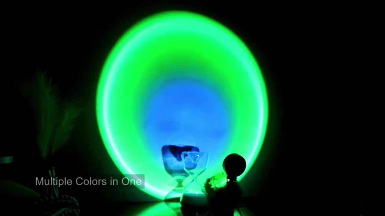 1pc USB Light Compatible with Laptop, USB Interface Electronic Lamp, Computer Accessories, USB Gadgets, RGB Sunset Lamp Projection with Stand And Remote Control, Color Changing Sunset Lighting