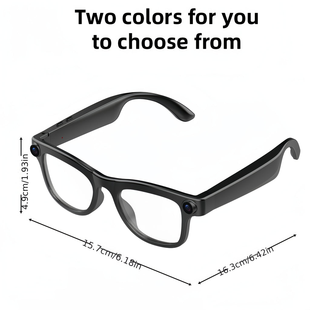 [200MP Dual Cameras] Klzo's Latest Wireless Smart Glasses, Ai-Enabled Camera Glasses with Dual Cameras And 200MP Resolution, Designed for Cycling And Sports Photography. Features Include Ultra-Long Battery Life, High-Fidelity Audio, And Touch-Activated Vo