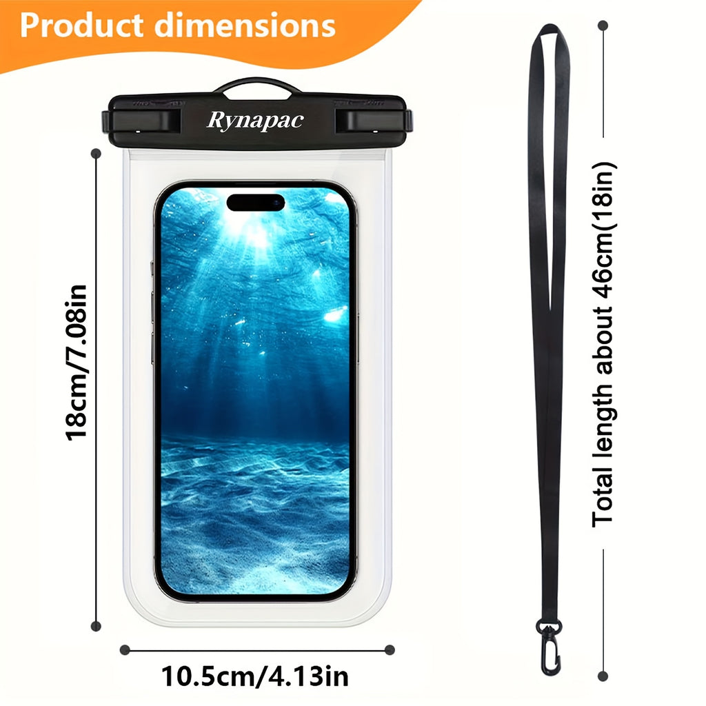 2pcs Waterproof Phone Bag - Dry Case for iPhone 16/15/14 Pro Max & for S24/S23 - Swimming, Beach, Boating Essential