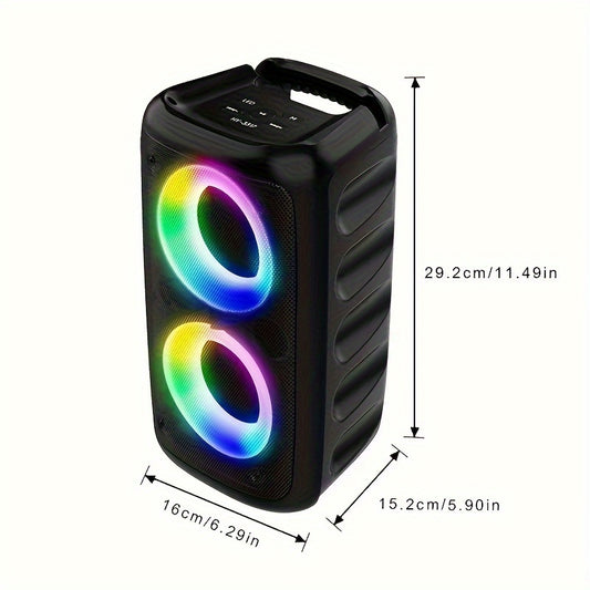 Mokin HY-3317 Portable Wireless Speaker, Color LED And Wireless Stereo, Inject Vitality Into Your Party, Ultra Lightweight Portable Design, Suitable for Party/Outdoor/Travel/Christmas Gifts