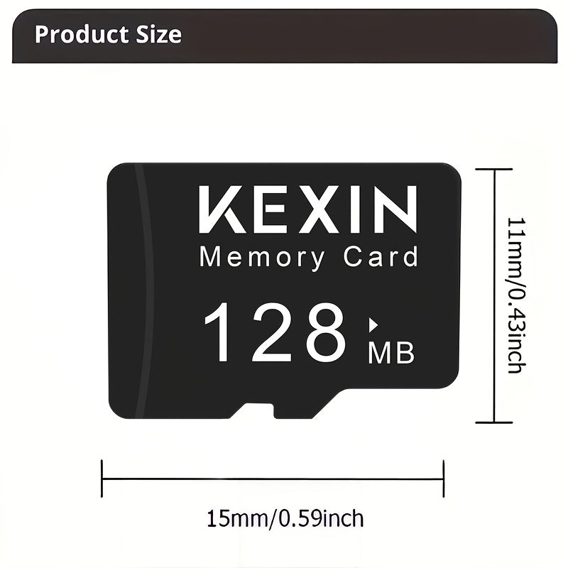 KEXIN 5-Pack 128MB 512MB SD/TF Flash Memory Card - High-Speed Class 4, Secure Compact Size For Phone, Camera, Tablet, Laptop, Car Audio & Game Console, Versatile Compatibility