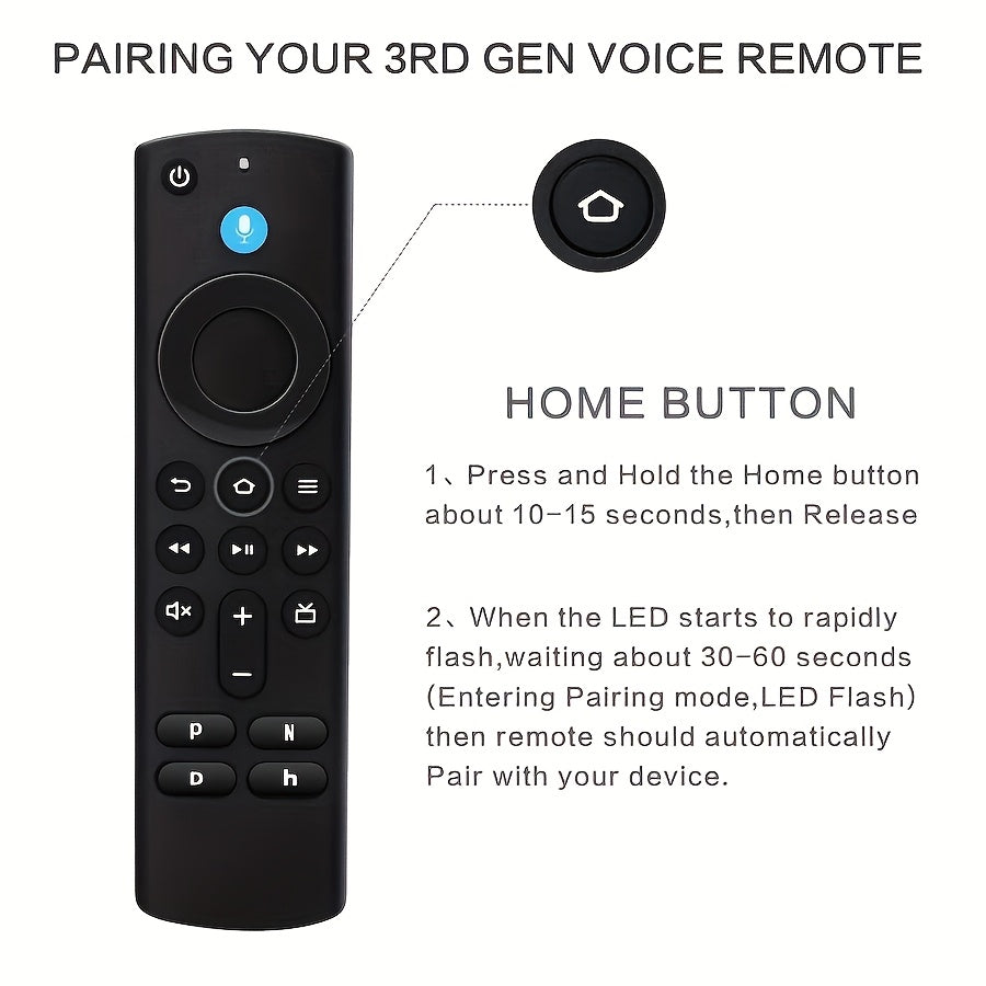 SUPERISE Voice Remote for Fire TV Stick/4K/Max/Lite/Cube (3rd-Gen) - Alexa Built-In, Wireless, Voice Search, Wireless Connectivity, Replacement Remote Compatible with Echo Show 15 & 2021 Models, Remote Voice Control | Easy Button Access | Smooth Button Su