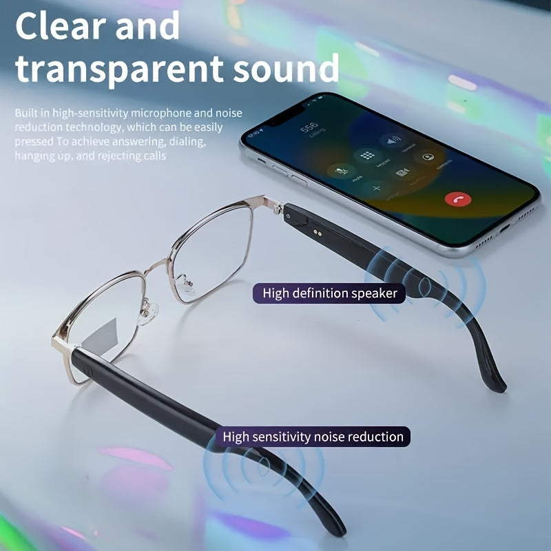 New Smart Glasses with Auto-tinting Lenses That Automatically Transform into Fashion Glasses in Sunlight. Built-in Microphone and Speaker for HD Voice Calls and HiFi Music Quality. Smart Audio Glasses, Ideal for Sports, Driving, Fishing, and Daily