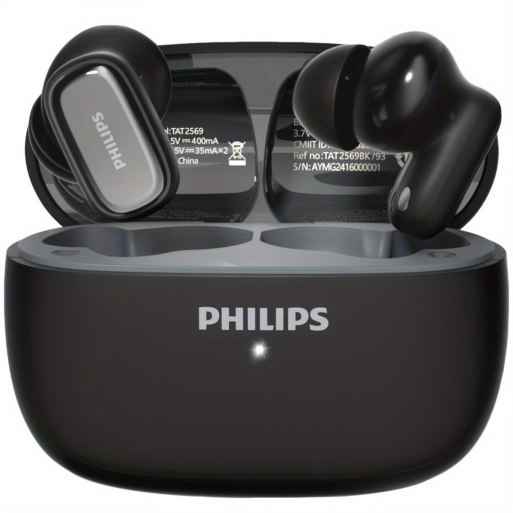 Philips TAT2569 Wireless Headphones with Touch Control & Charging - Noise Cancelling, Fast Charging, 5H Playtime, Battery, USB-C Charging, Compatible with for IOS & for Android