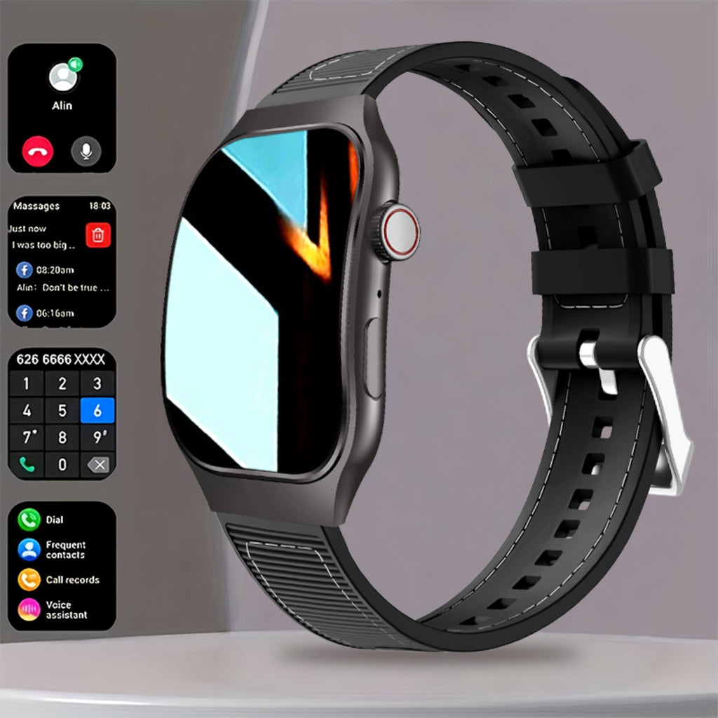 [Valentine'S Day Gifts] 2.01-Inch Curved Screen Ultra-Thin Smart Watch for Men And Women, Featuring SMS Notifications, Call Reminders, Music Control, And Health Monitoring. Compatible with Android And Phone