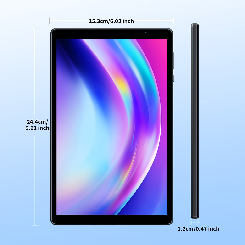 [Android 2-in-1 Tablet] Android 2-in-1 Tablet, 10. 1-inch, Running the Latest Android 15 System, 32GB Storage Expandable up to 1TB, 8GB RAM with 3GB+5GB Expandable Memory, Available with Keyboard, Protective Case, Mouse, and Stylus Pen, 6000mAh Battery, D