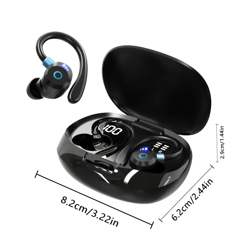 2026 New Wireless Earbuds Hi-Fi Stereo In-Ear Headphones Long Battery Life LED Digital Display Touch Control Noise Canceling Fast USB Charging Sport Gaming Headset Lightweight Fashion Earphones for Commute And Gamers