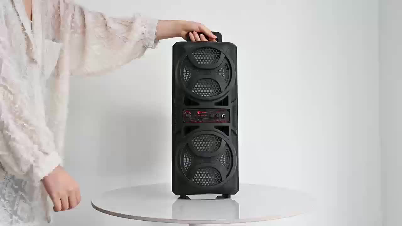 1200W Polk-Level Sound Portable PA Bluetooth Speaker with LED Lights, Wired Microphone Included, Rechargeable Wireless Speaker, Support AUX, USB, FM for Party, Outdoor & Holiday Gift