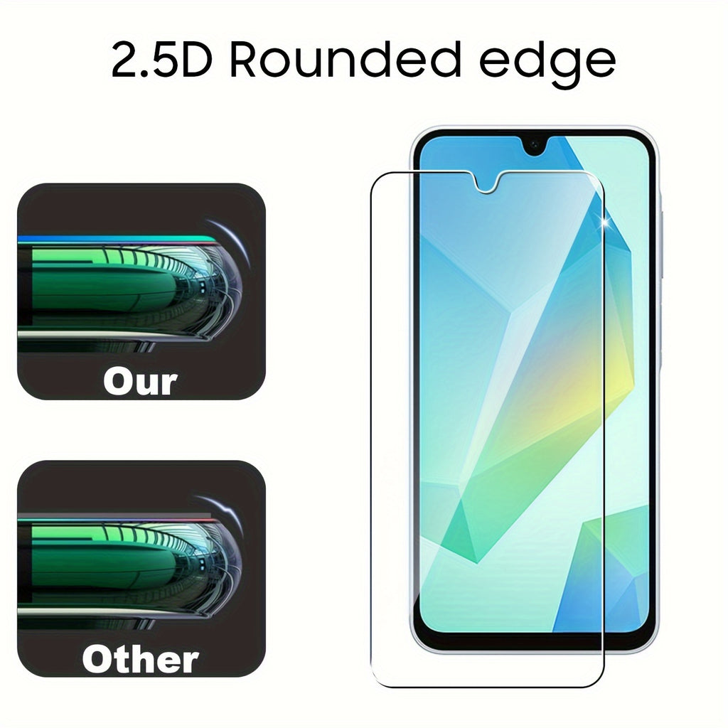 3pcs for Galaxy A16 5G Tempered Glass Screen Protector, No Bubbles, HD Clear