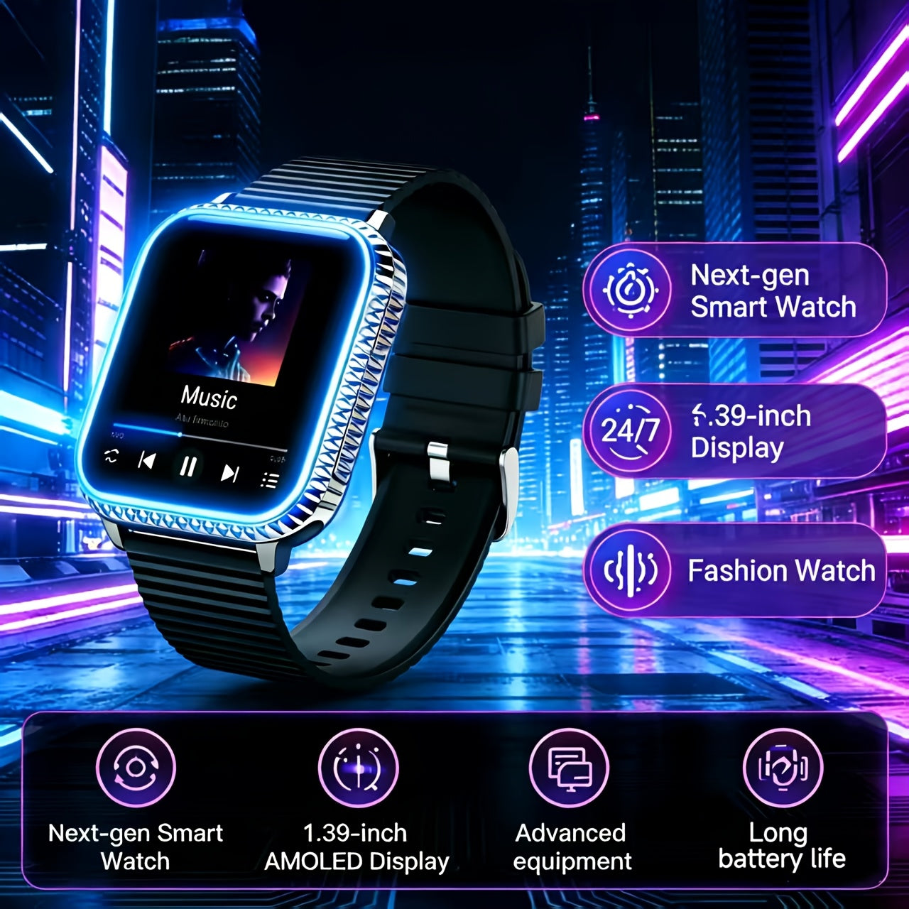 In 2026, The New High-end Technology Style Smart Watch, Smart Ring, Men's Smart Watch, Women's Smart Watch, Female Smart Bracelet, Touchscreen Smart Watch, Fitness Tracking Watch, Multiple Modes, Music Control, Wireless Call And Message Notification