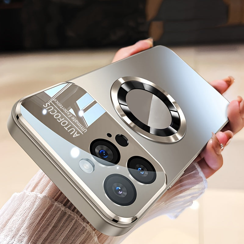 New Luxury Matte Titanium Phone Case, Compatible with Iphone 17 Pro, Iphone 17 Pro Max, Iphone 17 Air, And Iphone 17. Features Magnetic Wireless Charging, Shockproof Glass for Camera Lenses, And a Built-In Lens Protector. A Perfect Christmas Gift.