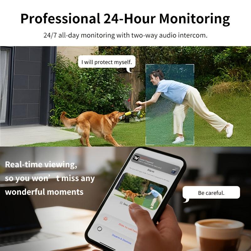 [Smart WiFi Camera] 1pc/2pcs High-Definition 6MP Window Security Camera, Smart Indoor WiFi Camera, Supports 2.4GHz/5GHz Networks, Equipped With AI Full-Color Night Vision, Motion And Human Detection, And Supports 911 Emergency Alerts. Quick And Easy Insta