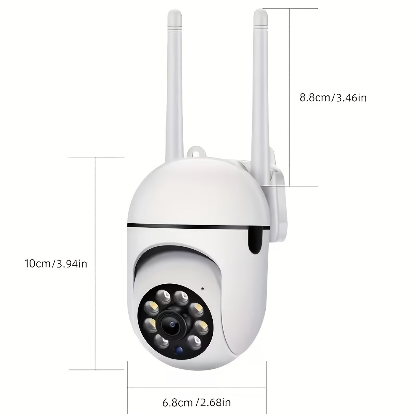 SZSINOCAM 1080P/2.4G Wireless Wifi Camera/Color Night Vision/Two-Way Audio/360-Degree Pan/Tilt/Zoom, AI Motion Tracking And Detection/Home Security Monitoring/Spotlight, And Alarm/Cloud Storage And TF Card Storage.., Property Protection