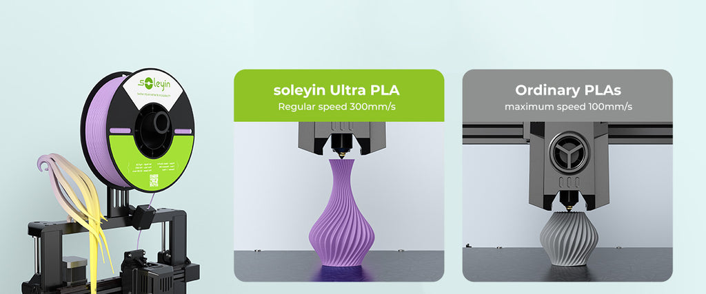 Creality SOLEYIN Ultra PLA Filament 1.75mm PLA 3D Printer Filament High Speed 30-600mm/s Dimensional Accuracy +/- 0.02mm, 1kg Spool (2.2lbs), Fit Most FDM 3D Printer