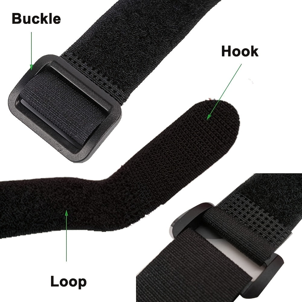 50pcs Adjustable Fastening Cable Straps & Ties Set - Reusable, Multi-Purpose Cord Organizers for Home & Office, Keeps Cords Neat and Tidy, Durable Fabric with Metal Buckles, Ideal for Electronics and Accessories, Cord Organizer|Adjustable Strap|Durable Fa