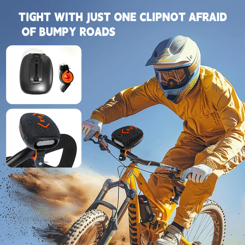 Outdoor Wireless Bike Speaker. 7W Stereo with Deep Bass to Crank up Your Journey, 1200mAh for 10 Hours, IPX-5 to Shrug Off Rain/sweat. Supports BT/TF/TWS & Hands-free Calls – Built for Motorcycles, Travel Bikes, and Every Mile in Between