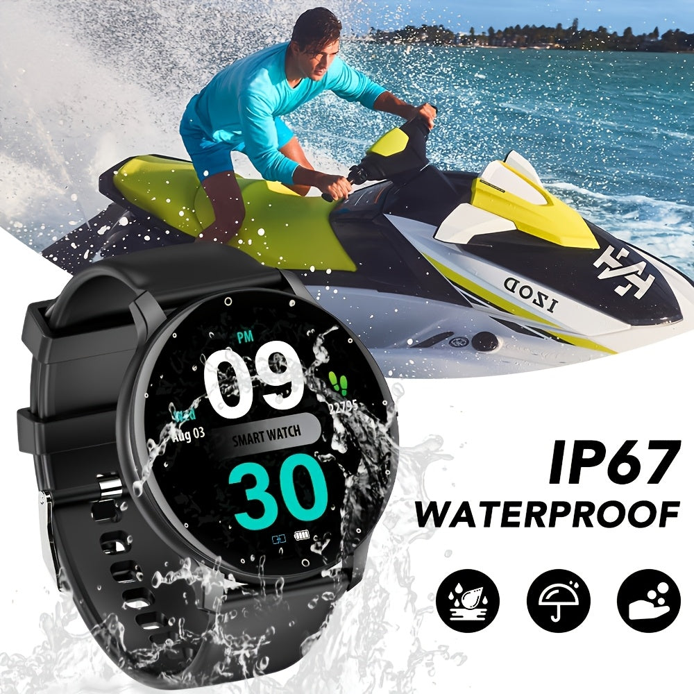 [Built-In Speakers] A New Large Screen Smartwatch Suitable for Both Men And Women, Suitable for iPhone And Android Phones, with Built-In Speakers - Supports High-Definition Voice Calls, Weather Warnings, Message Push, And Other Multi-Functional Wristbands
