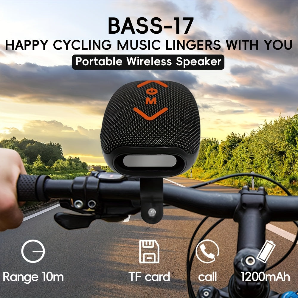 Wireless Outdoor Bike Speaker with Removable Bike Mount; Wireless Bike Speaker; USB Rechargeable Portable Speaker Suitable for Mountain Bikes, Road Bikes, Cycling, Bicycle Speaker