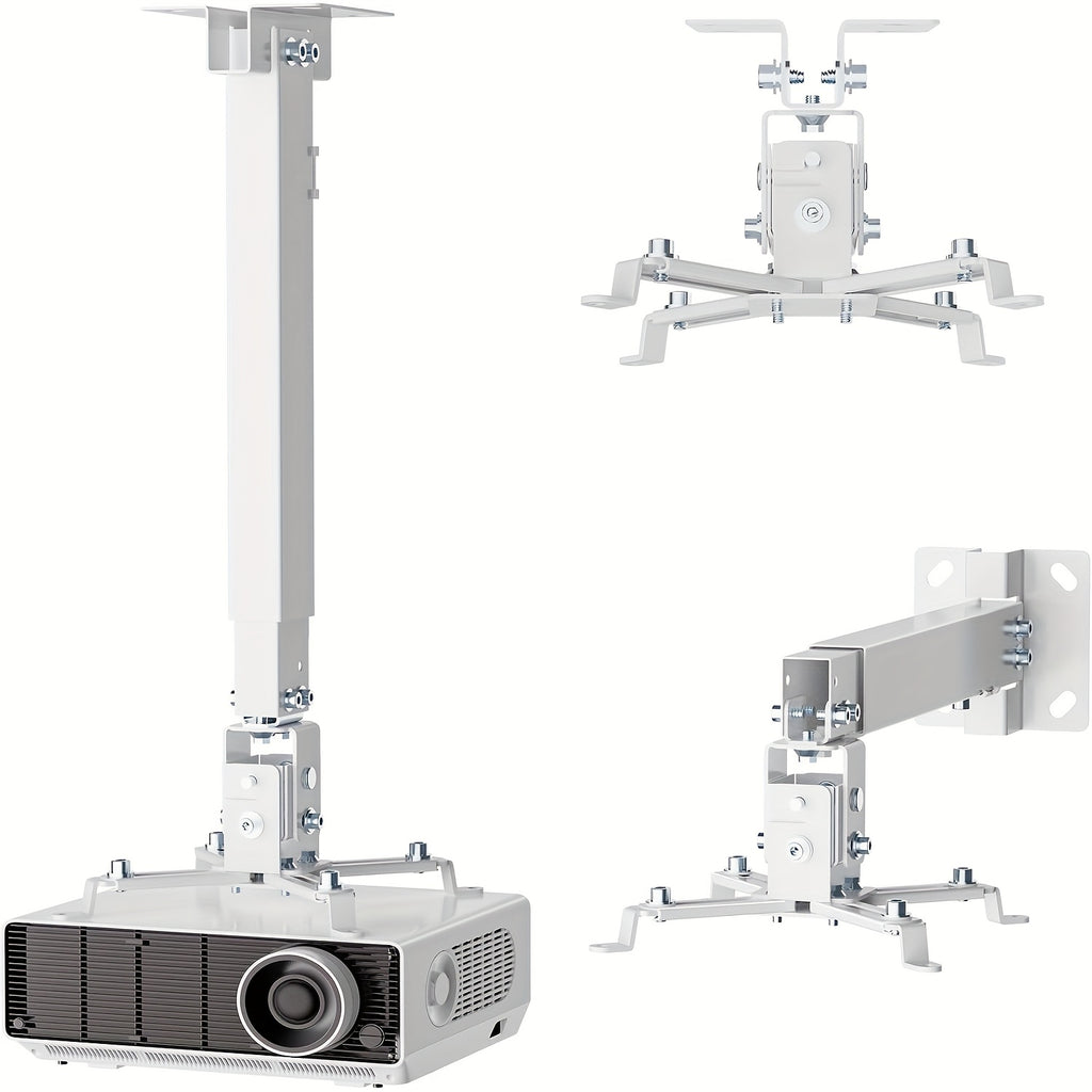 Ceiling Mounted Projector Bracket, Compatible with General Projectors, LCD/DLP Projector Bracket, with Adjustable Angle Height And Extendable Arm - 40 Pound Load High-Quality Projector Hanger