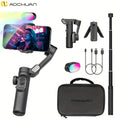 AOCHUAN 3-Axis Gimbal Stabilizer for Smartphone,Ultra Lightweight Portable Foldable Gimbal for Smartphone,Gimbal for iPhone,Samsung,Android Phones Gimbal for Video Creators Vloggers - Smart XE Combo1
