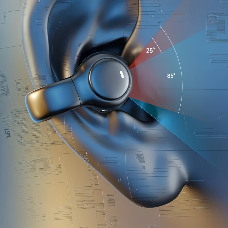 TWS Clip-On In-Ear Wireless Earbuds Ultra High Stereo, Intelligent Noise-Canceling, Long-Range Connectivity, And Sports/Gaming Headset Features