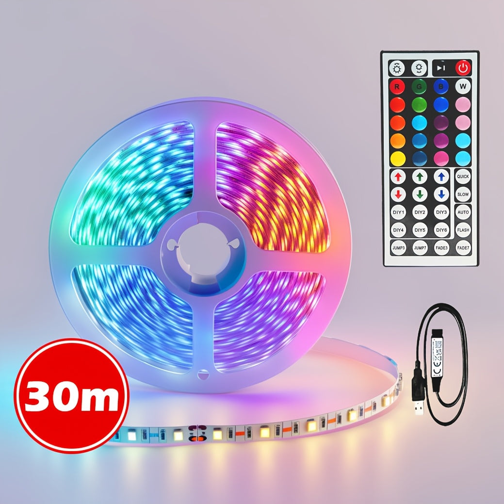 Smart LED Strip Lights for Bedroom, RGB LED Lights with App And Remote Control, Home Decor Color Changing Lights for Room Party, Holiday Decoration Light Strip, Thanksgiving Gifts, Christmas Decor