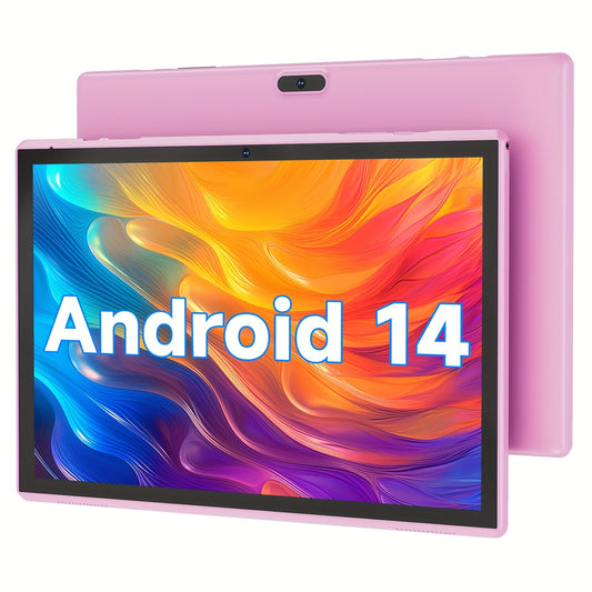 10.1Inch for Android 14Tablet, RK3326S 4-Core 6GB (2GB+4GB Expansion)RAM 32GB ROM Support Wi-Fi 6, 10.1 Inch Tablet, FHD IPS Touch Screen, 2MP Front 8MP Back Camera, Type-C Tablete G-sensor, 6000mAh Larger Battery