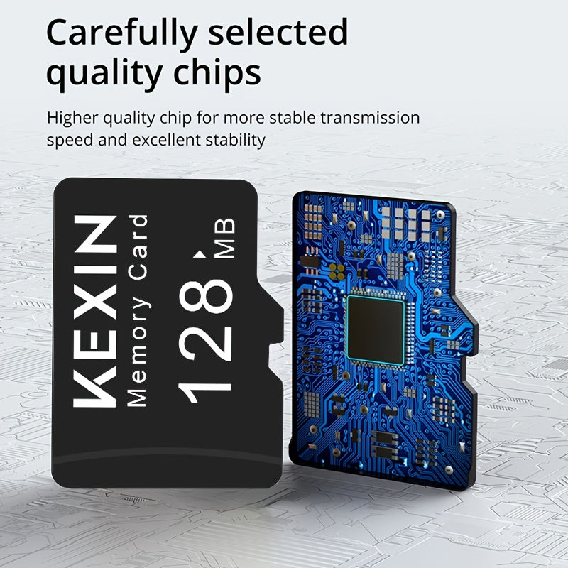KEXIN 5-Pack 512MB 128MB SD/TF Flash Memory Card - High-Speed Class 4, Secure Compact Size For Phone, Camera, Tablet, Laptop, Car Audio & Game Console, Versatile Compatibility