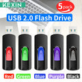 KEXIN 5pcs 1pc 64GB 32GB 16GB 8GB 4GB 2GB 1GB USB Flash Drive, USB 2.0 Memory Stick, Thumb Drives, Jump Drive for PC, Laptop, And Computer Storage