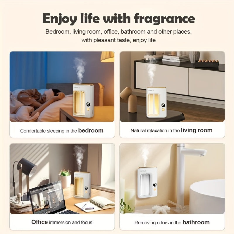 Soundwave Technology Essential Oil Diffuser & Humidifier with, Auto Shut-Off, Quiet Operation, Compact Design for Home, Bedroom, Bathroom, Office - Compatible with Essential Oils for Aromatherapy, Decorative Room Humidifier, Material