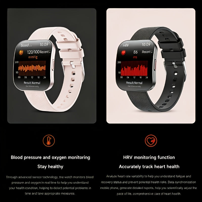 Smart Watches for Women, 1.85" Full Touch Curved Screen Smart Bracelet with Answer/Make Call, Message Reminder, Multiple Sports Modes, Camera Control/Music, Compatible with Android And Iphone, Fitness Watch for Men/Women - Friend Gift, Birthday Gift