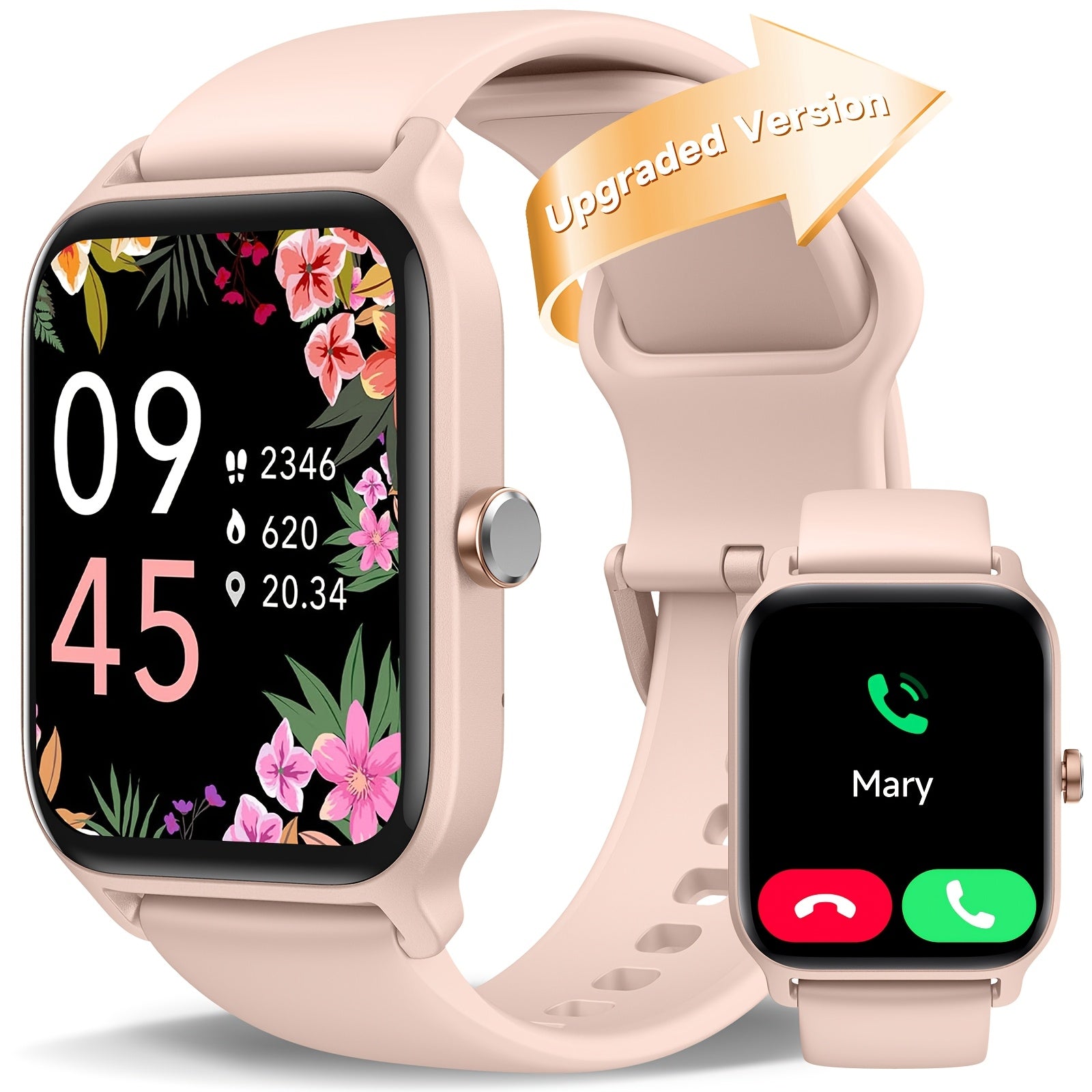 [Mother's Day Gift] Mother's Day Gift, FAWEIO Women's Smart Watch, Men's Wireless Calling, 1.8-inch HD Touchscreen, Fitness Tracker, 100+ Sports Modes, Built-in Alexa Smartwatch, Suitable for iPhone and Android