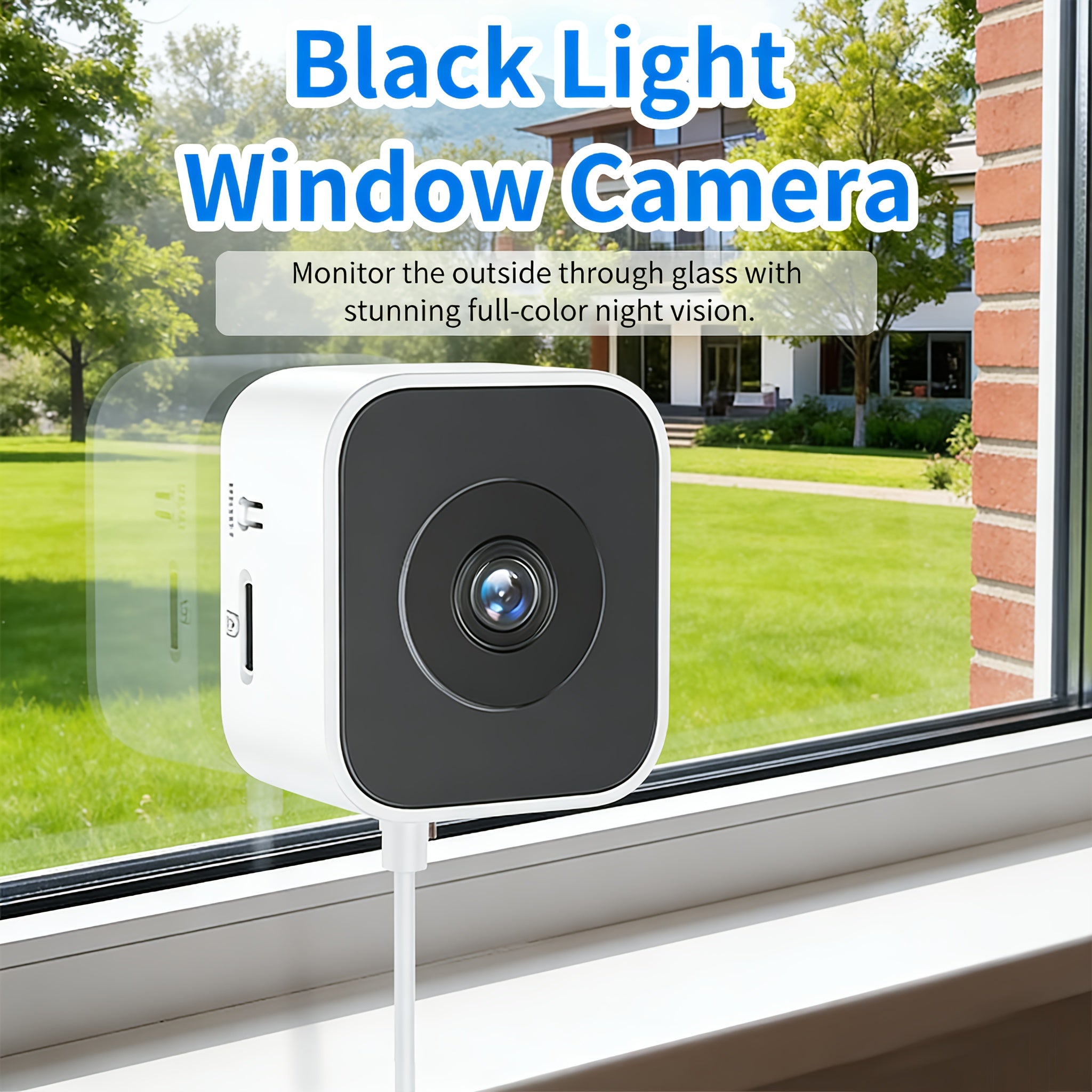 [Smart WiFi Camera] 1pc/2pcs High-Definition 6MP Window Security Camera, Smart Indoor WiFi Camera, Supports 2.4GHz/5GHz Networks, Equipped With AI Full-Color Night Vision, Motion And Human Detection, And Supports 911 Emergency Alerts. Quick And Easy Insta