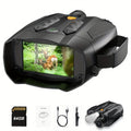 Outdoor Night Vision Goggles with Built-in 3W Illuminator- 200MP HD, 10X Digital Zoom, 5W IR Light, 6H Battery-Ideal for Hunting, Survival & Nighttime Adventures, Night Goggles for Hunting, Outdoor Adventure Equipment, Nighttime Observation, Handsfree Vie