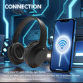 GENAI Over-Ear Wireless Headphones, BT 5.3, Sleek & Futuristic Design, Immersive Hi-Fi Sound Experience, Universal Fit for Teens/Adults, Ideal for Gaming/Travel/Business/Study, Built-in Microphone for Clear Calls