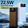 30000mAh Large-capacity Mobile Phone Power Bank, Bidirectional Fast Charging, Outdoor Emergency Power Backup Battery Pack, Portable Power Supply, Ultra-fast Charging, Supports Simultaneous Charging Of Multiple Devices, Holiday Gift, Christmas Gift