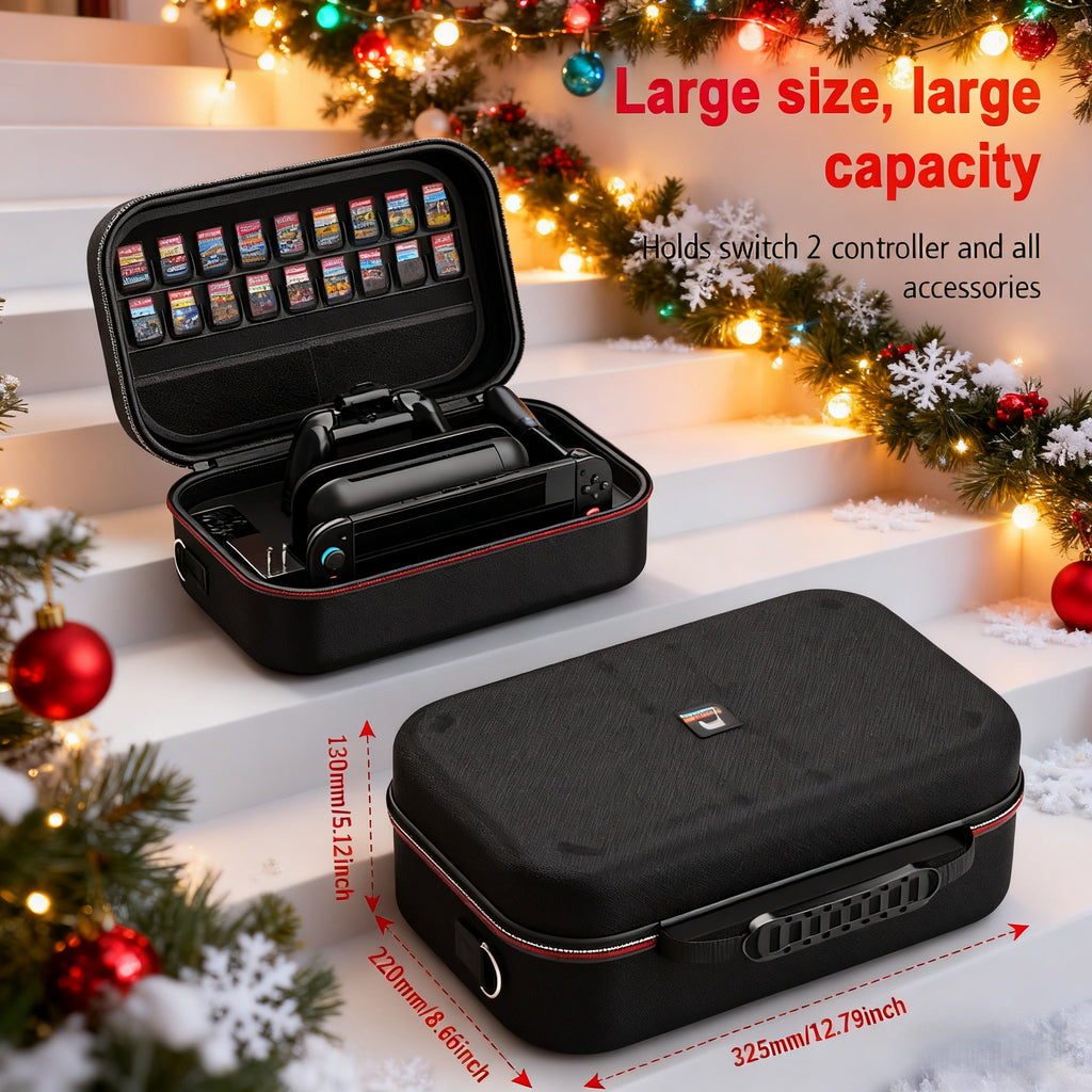 Extra Large Capacity for switch 2 Storage Bag, Made Of Durable Nylon Material, With Built-in Card Slot And Portable Shoulder Strap, Suitable For Switch 2 Game Accessories, Perfect Gift For Lovers And Ramadan