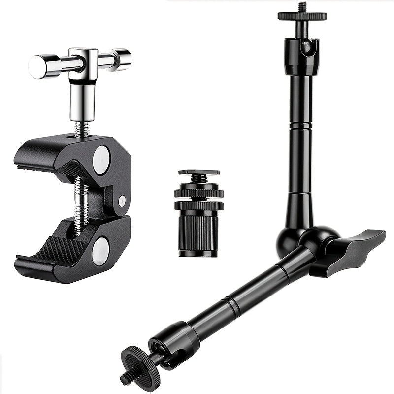 Multi Tools Magic Arm: 11 Inch Friction Articulating Super Clamp For Camping Fishing - DSLR/SLR LCD Monitor LED Light Photo Studio Tripod Accessories