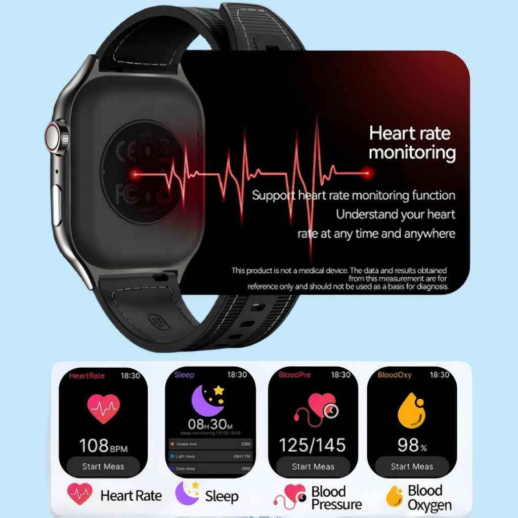 [Valentine'S Day Gifts] 2.01-Inch Curved Screen Ultra-Thin Smart Watch for Men And Women, Featuring SMS Notifications, Call Reminders, Music Control, And Health Monitoring. Compatible with Android And Phone