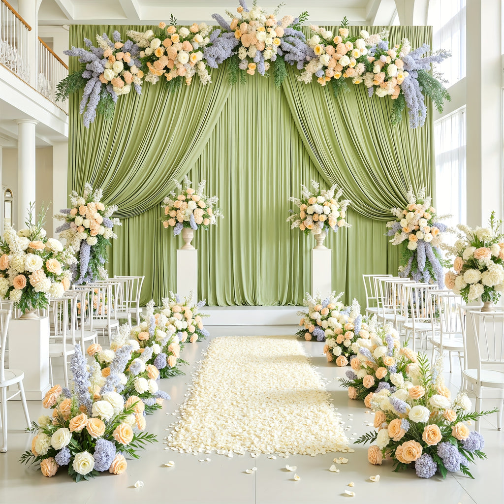 christmas 2pcs Of High-end And Elegant Party Decoration Backdrop Cloth, Wear-resistant, Wrinkle-resistant, Soft And Smooth, Non-transparent Party Decoration Backdrop Curtains, Suitable for Wedding, Birthday, Christening And Other Party Activities.