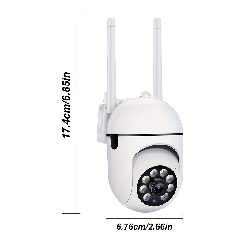 4pcs Wifi Dome Camera AI Motion Tracking, Security Camera, 1080P HD Camera Horizontal 360 Degree Vertical 100 Degree, PTZ Technology, PIR, Light-Dependent Resistor, Soft LDR, Wifi 2.4G/5G Use, Wall Hanging, App Control, with Two-Way Audio