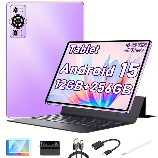 UXD A5 Android 15 Tablet 10.1-inch IPS Display, 12GB RAM, 256GB ROM, 1TB ROM Expansion Support, Supports 4G LTE/ WiFi, Octa-core Processor, 6000mAh Battery, Complete With Keyboard, Mouse, Stylus, Protective Case And Full Suite Of Accessories