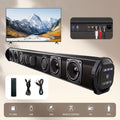 1 Set Of Soundbar Speakers, Stereo Home Theater Car Speakers, Infrared Remote Control with Wired And Wireless And Compatible with Computers, High Volume Subwoofer FM Radio, Portable Wireless Bar Speakers Suitable for Indoor And Outdoor Use