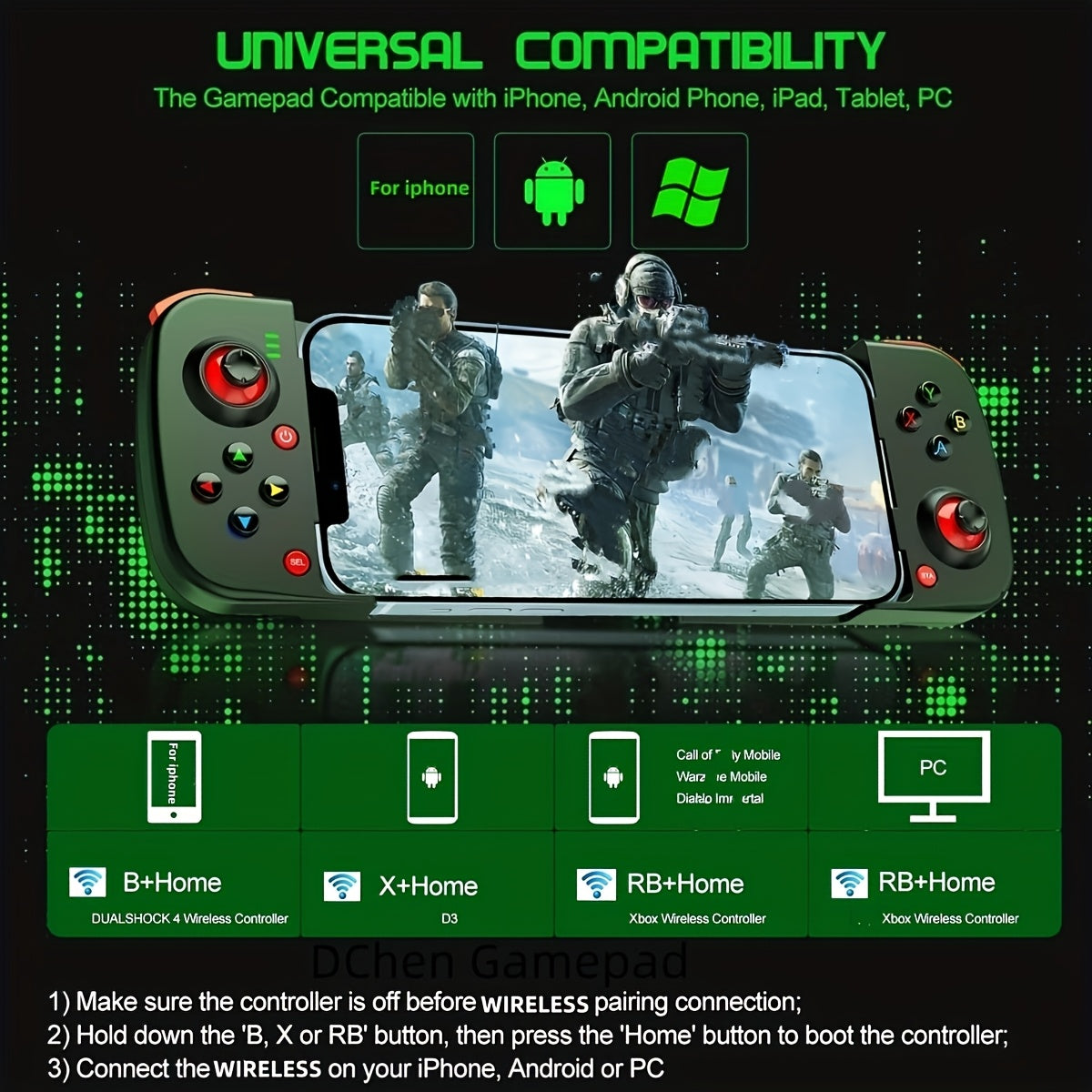 Wireless Gamepad for iPhone/ for Andriod/ for Steam Deck/ for PC Table Mobile Phone Controller Wired Game Controller Festival Gift
