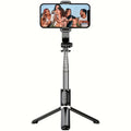 Professional Retractable Selfie Stick, 40 Inch Floor Tripod with Wireless Remote, 360° Rotation, Stable Anti-Shake Design, Compatible with iPhone/Android Smartphones, Ideal for Travel Vlogs & Outdoor Live Streaming