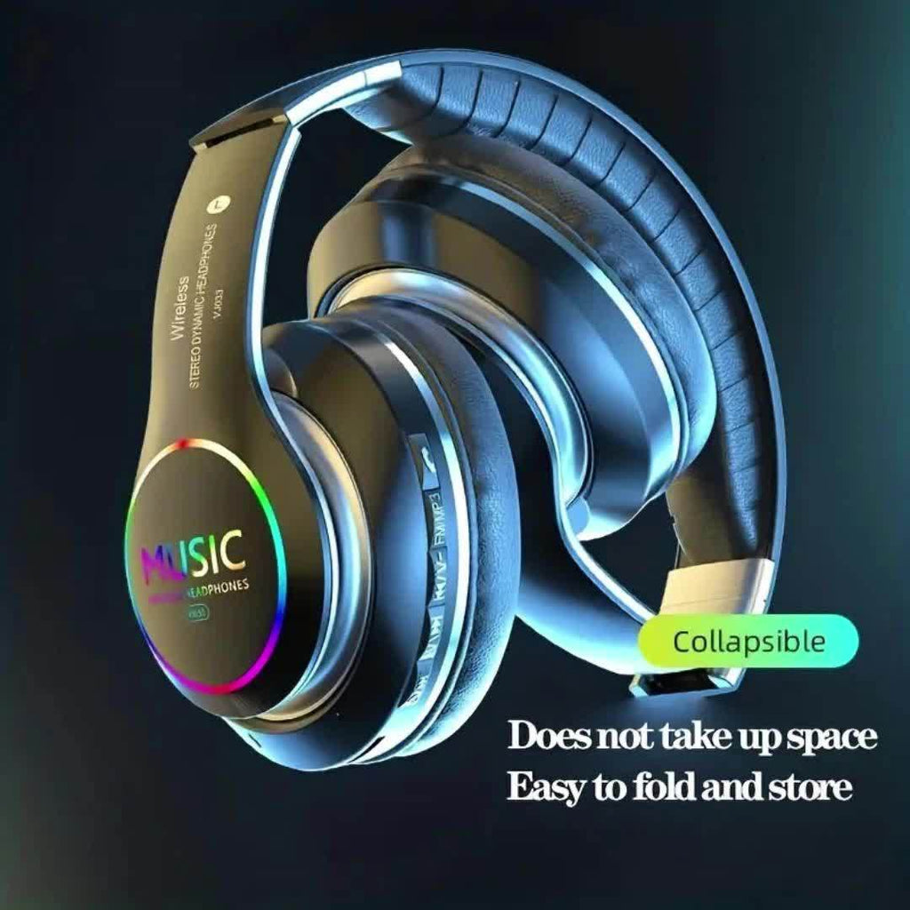 Updated Wireless Headphones And Earbuds Featuring Deep Bass, Lightweight And Foldable Design, Built-In Microphone, Compatible with 3.5Mm Audio Cables, Providing Stereo Sound for Travel, Work, Laptops