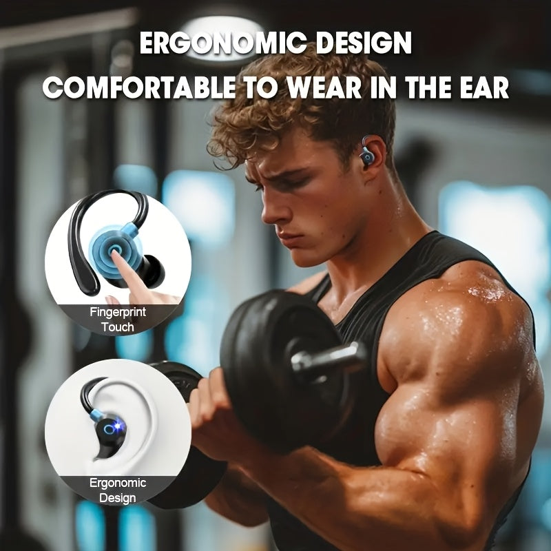 2026 New Wireless Earbuds Hi-Fi Stereo In-Ear Headphones Long Battery Life LED Digital Display Touch Control Noise Canceling Fast USB Charging Sport Gaming Headset Lightweight Fashion Earphones for Commute And Gamers