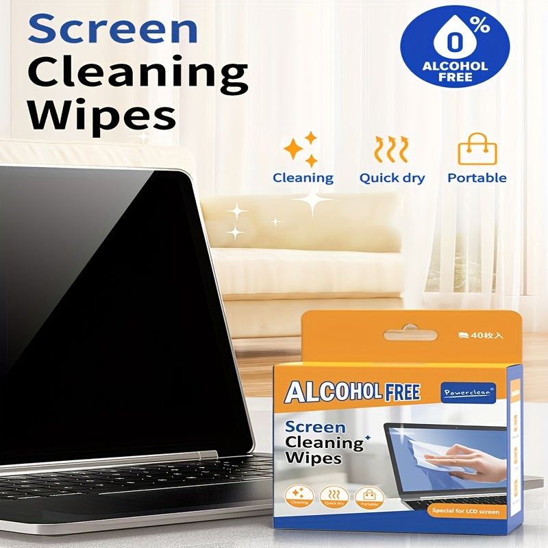 [LCD Screen Cleaning] 40/80 Pieces Per Box Individually Packaged Cleaning - Portable LCD Screen Cleaning for Mobile Phones, Computers, LCD TVs, Tablets, Notebooks, Quick Dust Removal And Stain Removal - Essential Cleaning Tools for The Home